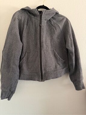 Lululemon Scuba Hoodie Full Zip Gray Oversized Cropped M/L
